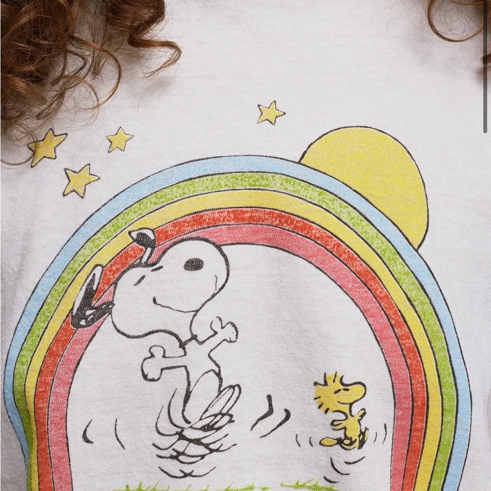 RE/DONE Classic Peanuts Rainbow Tee